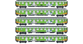 L.S. Models LS46034 - H0 5-tlg. Personenwagen-Set Alpen-Sylt-Express; Ep. VI